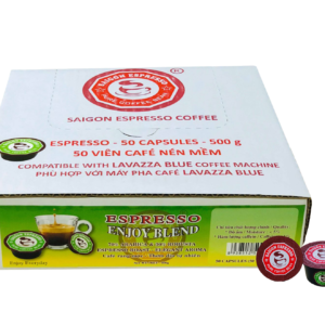 Café viên nén Enjoy Blend - Saigon Espresso. Hộp 50 viên, 10g/viên, KLT : 500g/Hộp. Giá đã bao gồm VAT