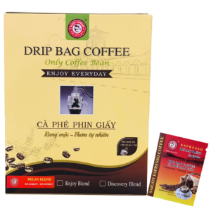 Cà phê phin giấy Relax Blend - Saigon Espresso (10 gói/hộp; 15g/gói; KLT : 150g/hộp) Cafe rang mộc; 100% hạt cafe nguyên chất; hương thơm tự nhiên và đậm đà. Giá đã bao gồm VAT