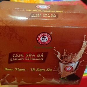 Saigon Espresso instant iced milk coffee (1 box = 240g; 10 sachets/box; 24g/sachet). Price includes VAT