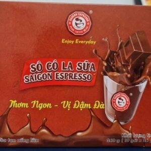 Sô cô la Sữa Saigon Espresso hòa tan - Hộp 10 gói, 24g/gói. KLT 240g/hộp. Giá đã bao gồm VAT