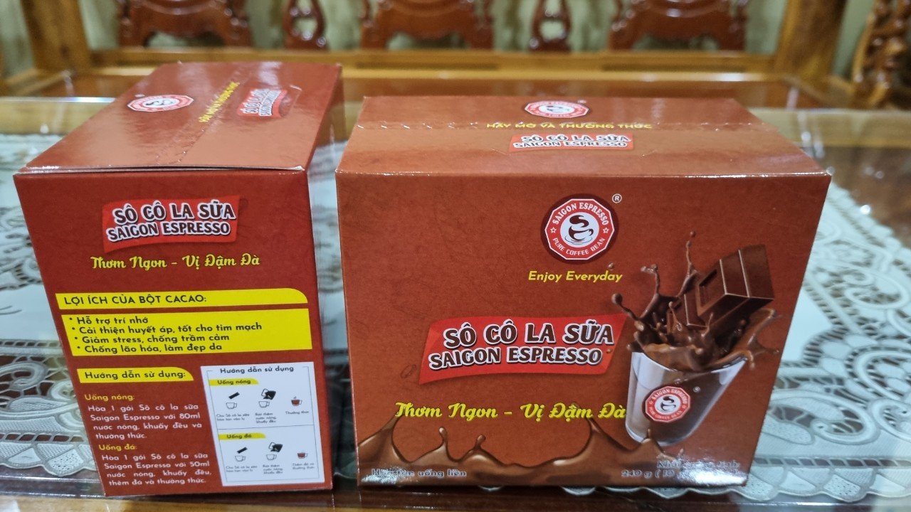 Saigon Espresso Instant Milk Chocolate - Box of 10 packs, 24g/pack. Net weight: 240g/box. Price includes VAT - Image 6